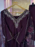 Handwork Churidar Suit with Organza Dupatta - EMIN0010