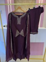 Embroidery Churidar Set with Chinnon Duppata - EMIN0011