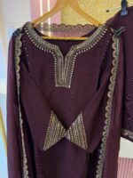 Embroidery Churidar Set with Chinnon Duppata - EMIN0011