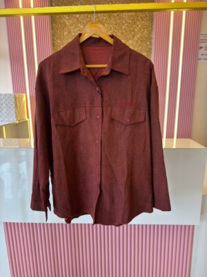 Striped Square Collar Shirt