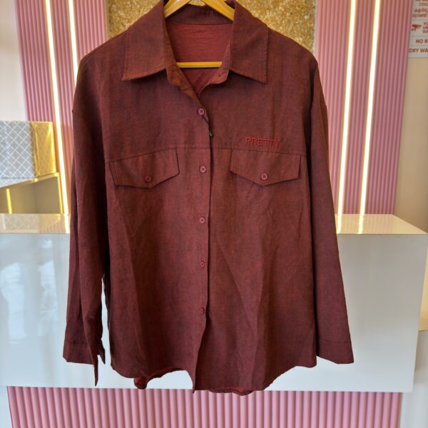 Striped Square Collar Shirt