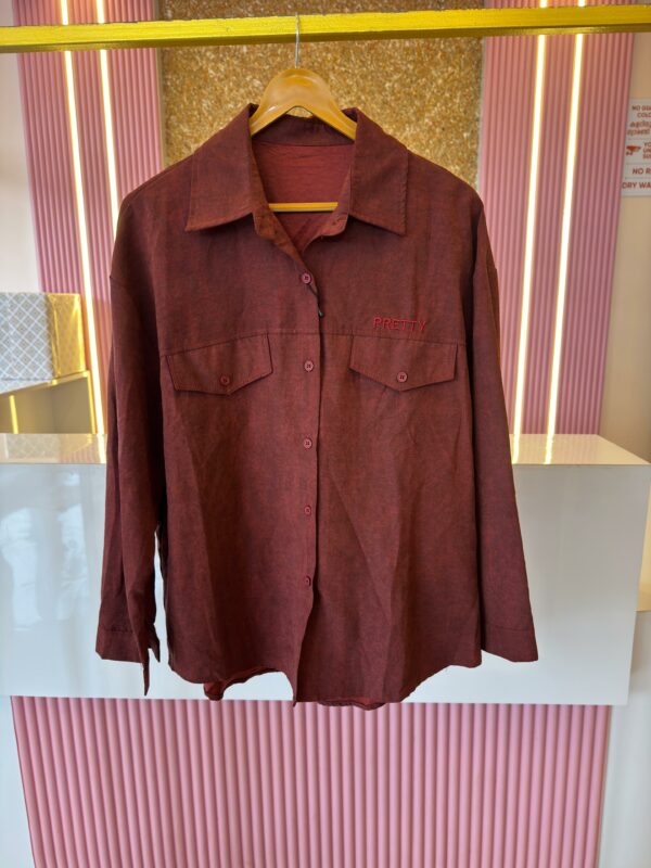 Striped Square Collar Shirt