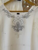 Elegant Ivory Kurti Set with Silver Embroidery